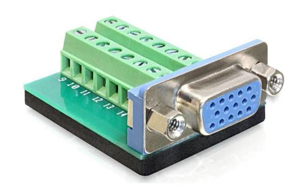 Delock Adapter VGA 16Pin Terminalblock Buchse