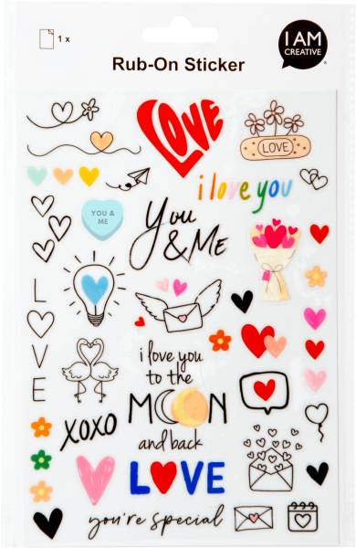 I AM CREATIVE Rub on Sticker A5 4010.60 Liebe