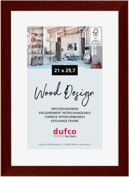 DUFCO Holz-Bilderrahmen 21×29.7cm 1610.80097 Toronto mahagoni