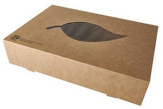 PAPSTAR Cateringbox "pure", 557 x 376 x 80 mm, braun