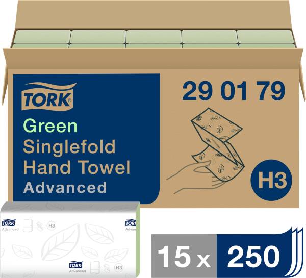 TORK-290179 grüne Zickzack Handtücher - H3