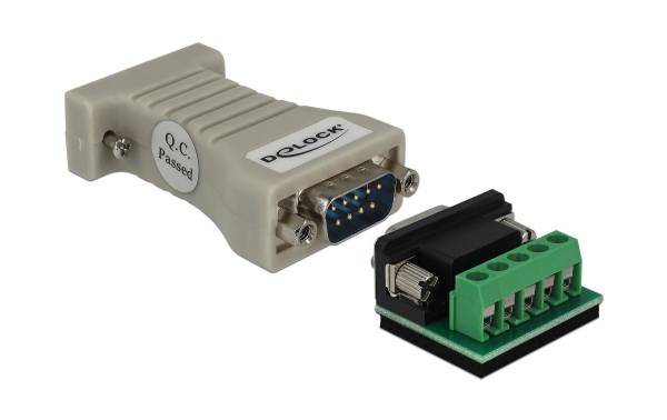Delock Steckverbinder RS232 – RS422/485 Terminal Block, ESD-Schutz