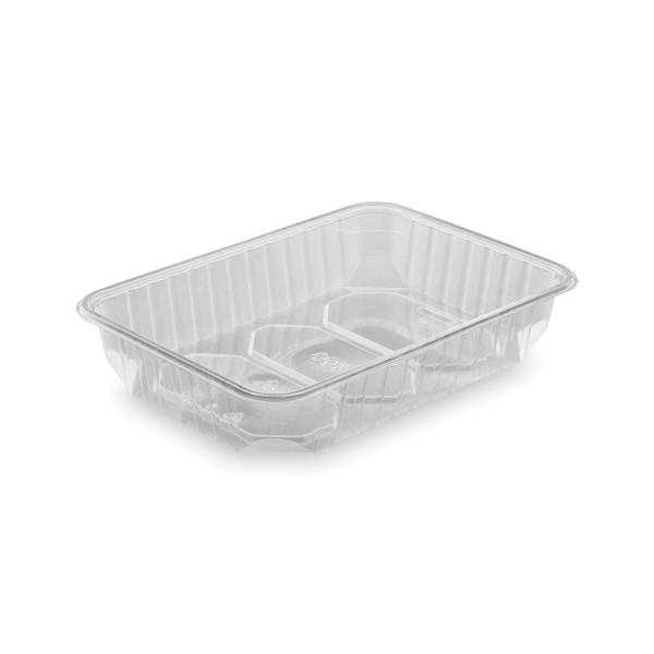 Rechteckschale (PP) klar 186 x 133 mm 500ml – 50 Stück