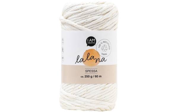 lalana Wolle Spessa 250 g, Crèm/Gold