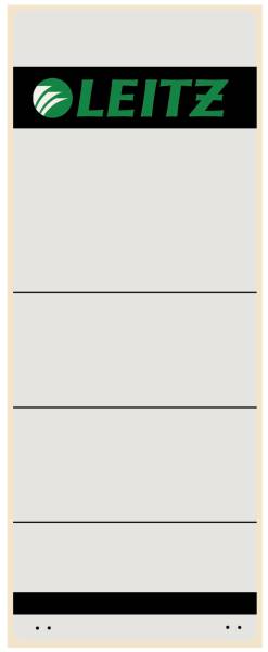 Rückenschilder grau, liniert Selbstklebend, 61x157mm 10 Stück LEITZ 1647-00-8