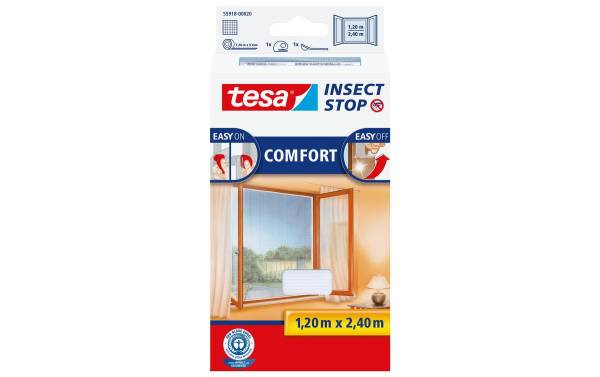 tesa Fliegengitter COMFORT für bodentiefe Fenster, weiß