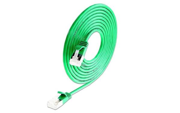 SLIM Slimpatchkabel Cat 6A, U/FTP, 1.5 m, Grün