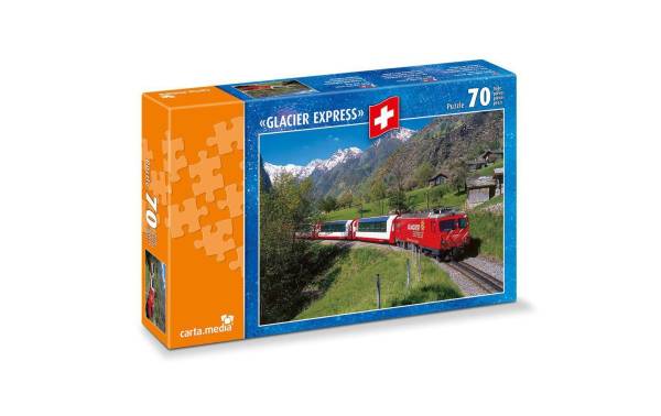 Carta.Media Puzzle Glacier Express bei Stalden Kanton Wallis