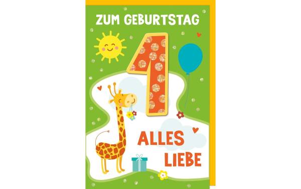 Braun + Company Geburtstagskarte Giraffe 1 11.5 x 17 cm