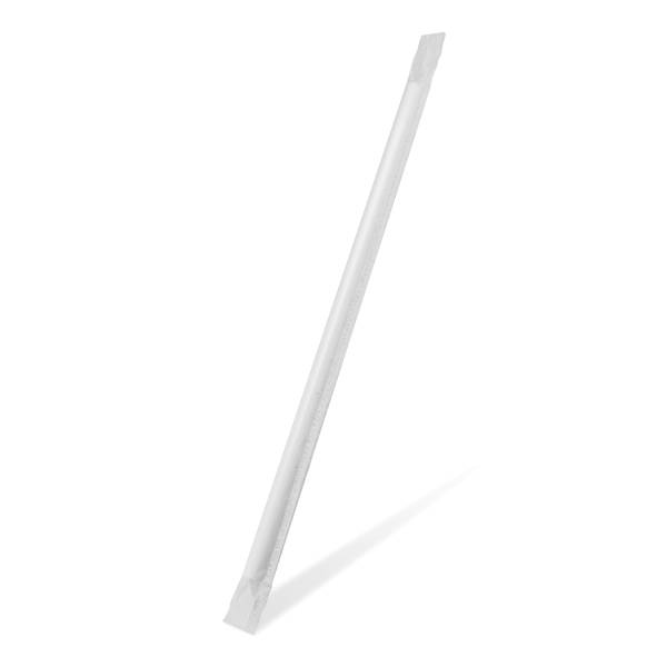 Papiertrinkhalm schwarz JUMBO 8mm x 25cm einzeln verpackt – 100 Stück