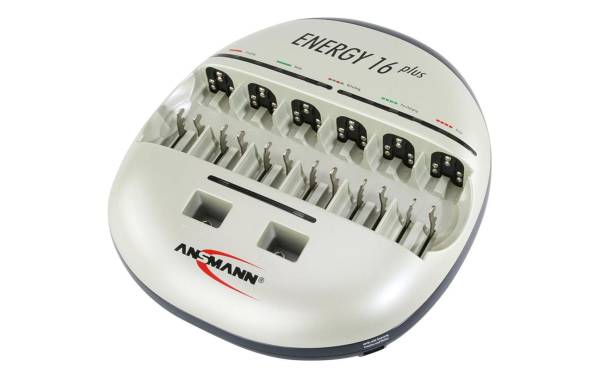 ANSMANN Ladestation "Energy 16 plus", mit 2 USB-Ladebuchsen