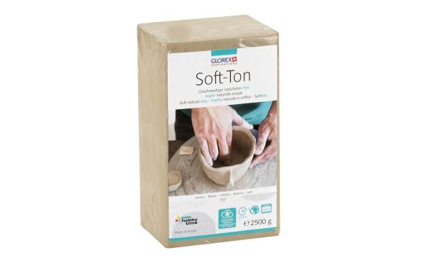 Glorex Modelliermasse Soft-Ton 2500g, weiss