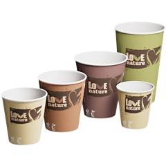 Coffee-to-go Becher Love nature PLA beschichtet