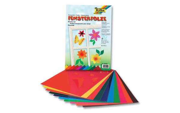 folia Fensterfolie, 230 x 330 mm, farbig sortiert