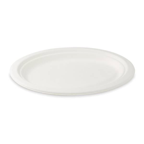 Teller Zuckerrohr-Bagasse oval 26 x 20 cm - 50 Stück