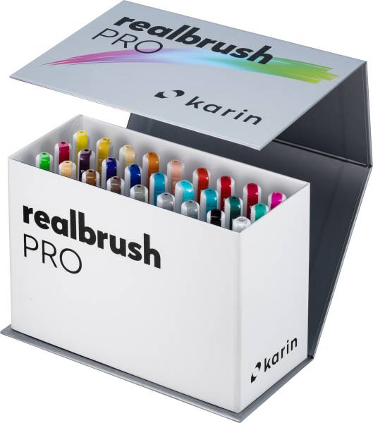 KARIN Real Brush Pen Pro 0.4mm 31C9 Mini Box, 1 Blender 26 Stück