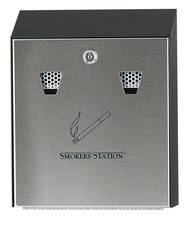 Rubbermaid Wandascher Smokers' Station, schwarz / silber