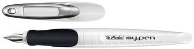 herlitz Füllhalter my.pen, Federbreite: L, weiß/schwarz