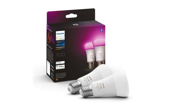 Philips Hue Leuchtmittel White & Color Ambiance, E27, 2 Stück, Bluetooth