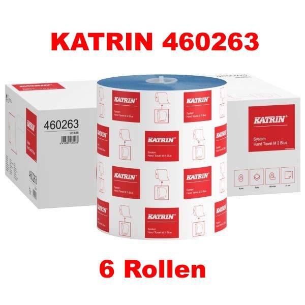 Katrin 460263 Classic System-Handtuchrollen M2 blau 2-lagig, 130 Meter