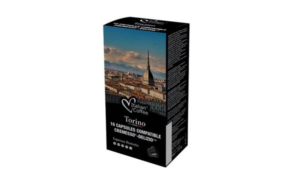 Italian Coffee Kaffeekapseln Delizio Torino Cremesso 16 Stück