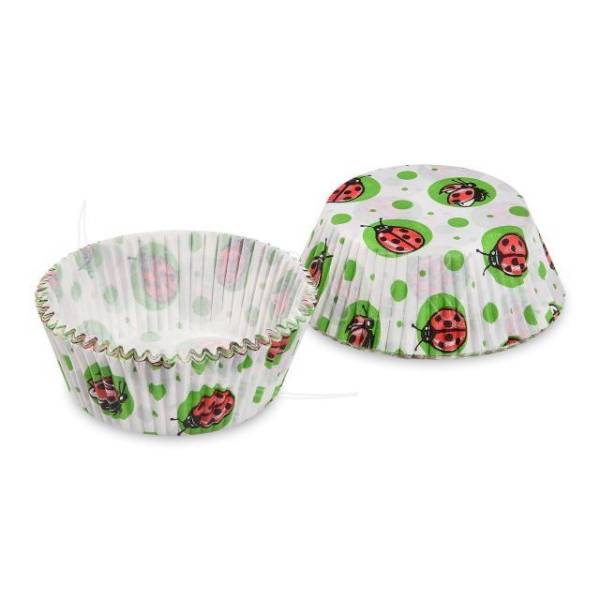 Gebäckkapsel (PAP) Marienkäfer 50 x 30 mm – 40 Stück