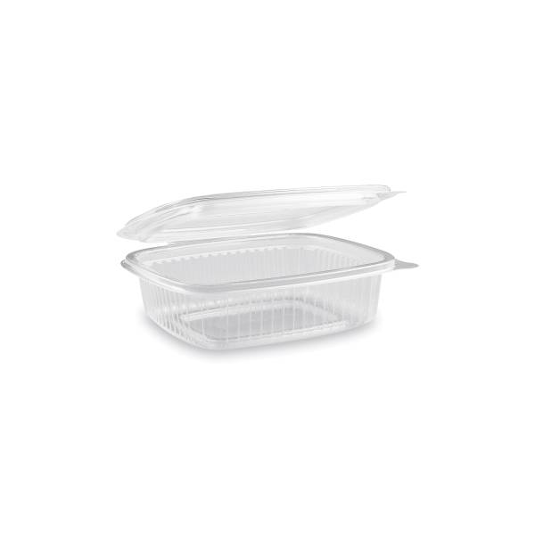 Feinkostbecher (PP) mit Deckel oval klar 375ml – 50 Stück