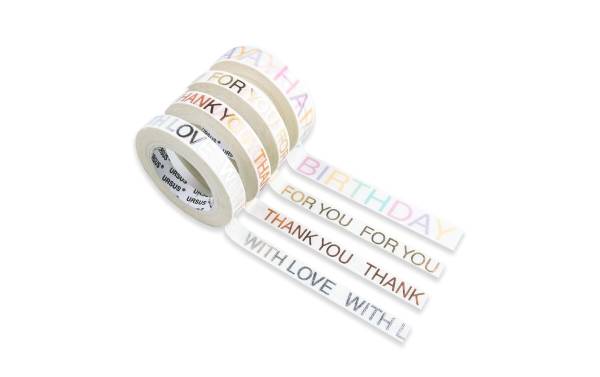 URSUS Washi Tape 10 m 4 Rollen, Mehrfarbig, Schöne Worte