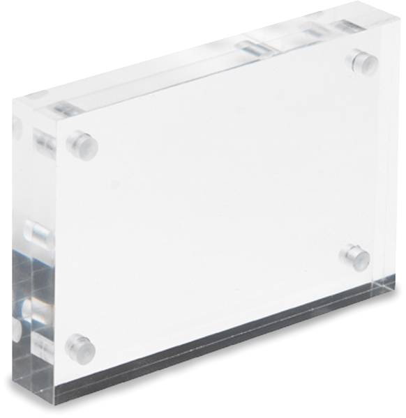 DEFLECTO Magnet. Acrylblock 100x70mm MCHBC1130 transparent 2x15mm