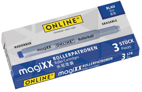 ONLINE Patrone Tintenroller 17103/12 für MagiXX 3 Stk.