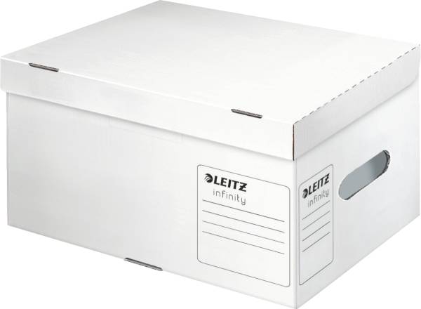 Archiv-Box Infinity weiss,mit Deckel 355x255x190mm LEITZ 61050000
