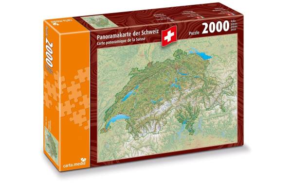 Panoramakarte der Schweiz – Puzzle [2000 Teile]