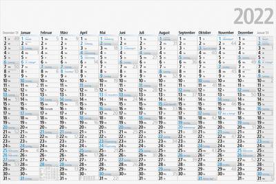 rido idé Plakatkalender, 1.020 x 680 mm, gefalzt, 2024