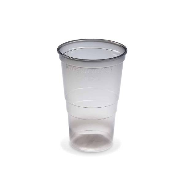 Mehrwegbecher (PP) Reware Cheers rauchgrau transparent 78mm 0,25L – 46 Stück