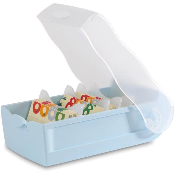 HAN Karteibox Croco A7 N451431 pastellblau 27×12.7×8.4cm