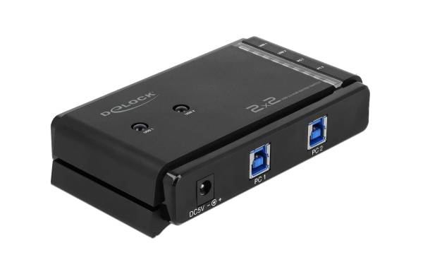 Delock USB-Switch USB3.0, 2 Port 2x2Matrix Umschalttasten