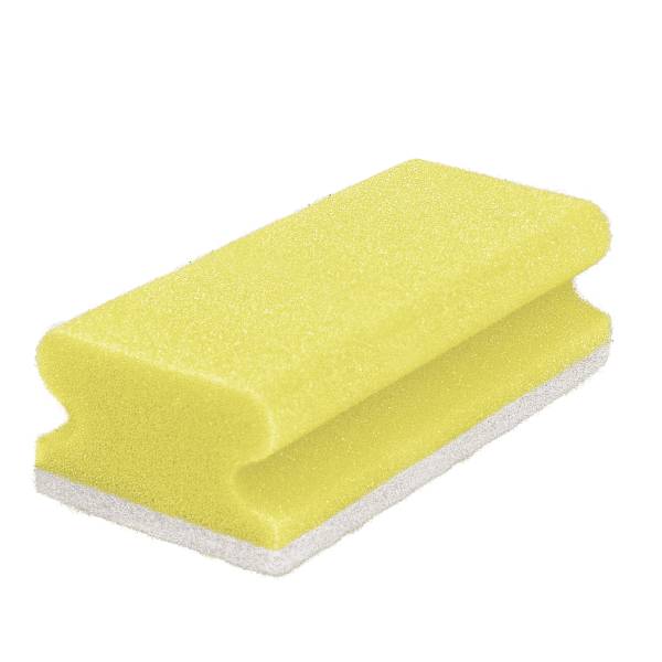100x Pad-Schwämme Vlies nicht kratzend 10er gelb/weiss 153x69x42mm