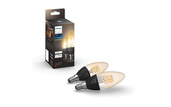 Philips Hue Leuchtmittel White, 4.5 W, E14, Filament, 2 Stück, Bluetooth