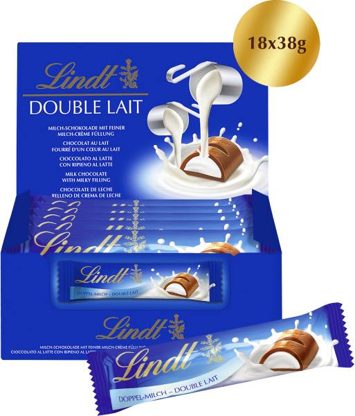 LINDT Schokoladenriegel 648800 Double Lait 18x38g