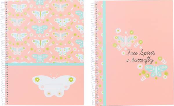 ANCOR Spiralbuch Hardcover A5 118117 B'LOG BUTTERFLIES,liniert 80B.
