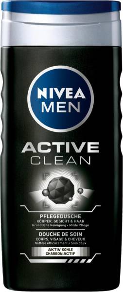 NIVEA Men Active Clean Pflegedusche - 250 ml Flasche