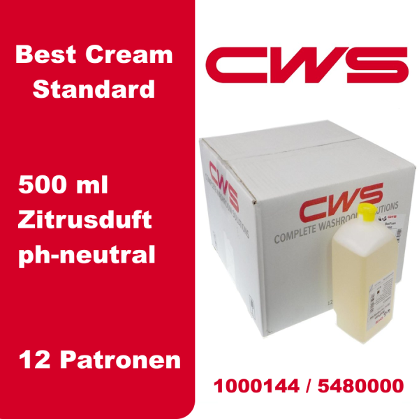 CWS Best Cream Standard 500 ml Karton à 12 Kartuschen