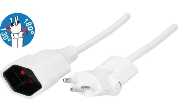 Max Hauri Verlängerungskabel 0.5 m T13 – T12 Clip-Clap, Weiss
