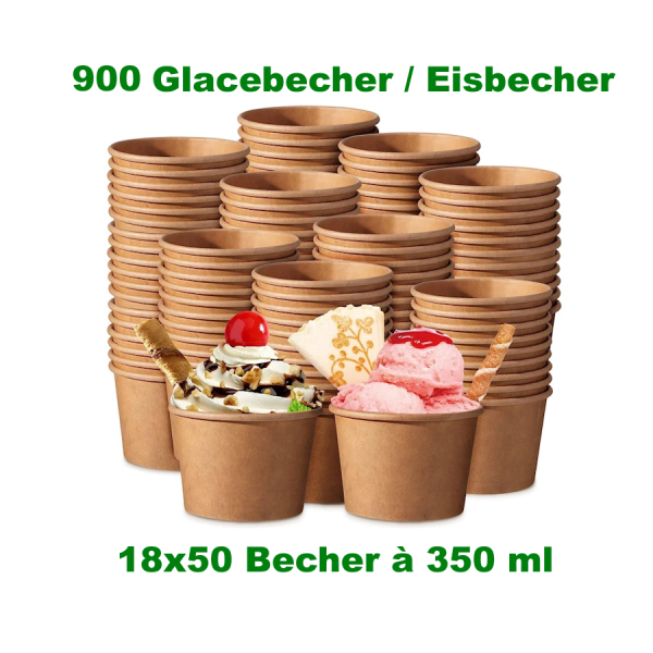 900x Papierbecher (PAP/PE) kraft Ø115mm 350ml `S` – 18×50 Stück