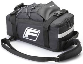 FISCHER Fahrrad-Gepäckträgertasche 2in1, schwarz