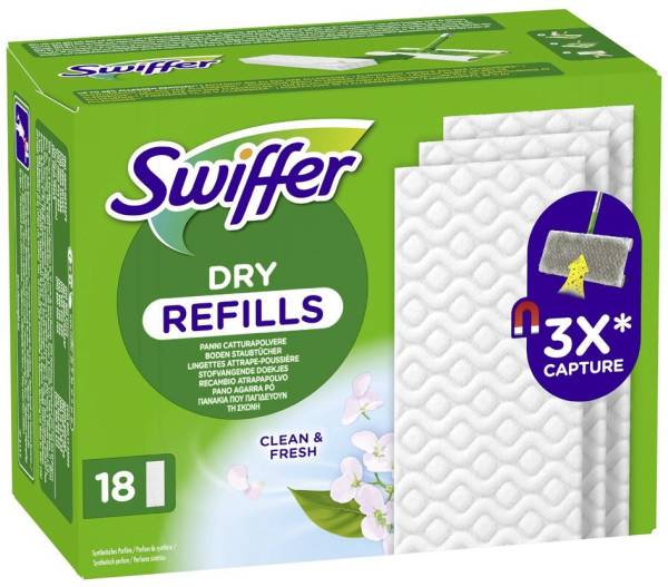 Swiffer Trocken-Bodenwischtücher mit Febrezeduft, 72er Pack