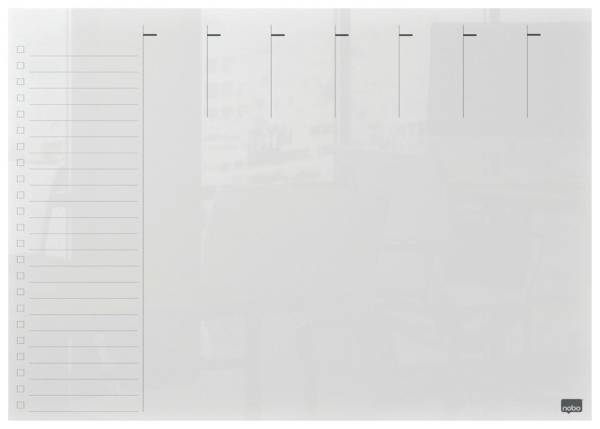 nobo Acryl-Wochenplaner, DIN A4, randlos, glasklar
