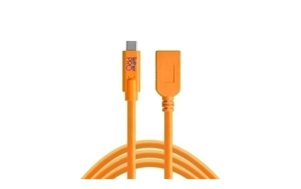 Tether Tools Kabel TetherPro USB-C zu USB-A Female, 4.6m Orange