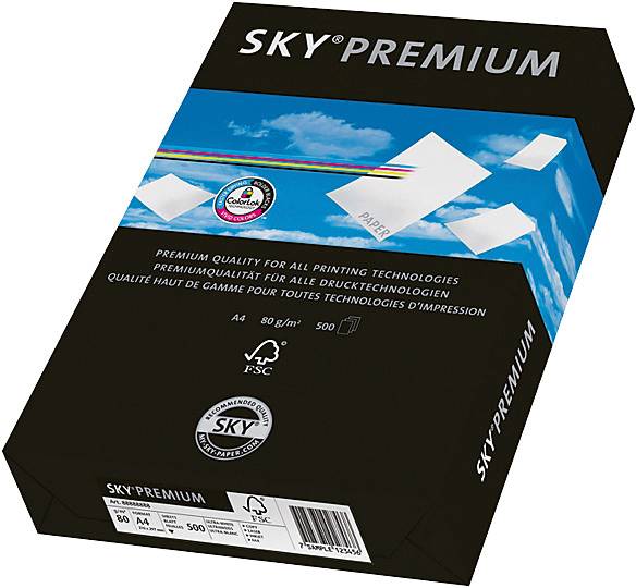 Premium Papier A4 80g, weiss 500 Blatt SKY 88151276