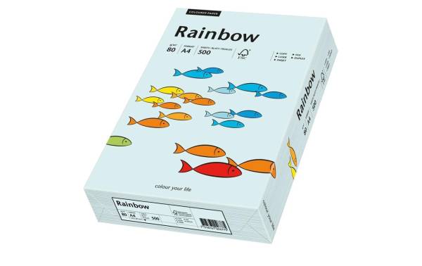 Rainbow Papier FSC A4 hellblau, 80g 500 Blatt PAPYRUS 88042696